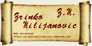 Zrinko Milijanović vizit kartica